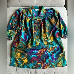 Vintage A Personal Touch Tropical Floral Blouse